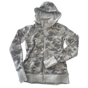 Athleta Triumph Camo Full Zip Hoodie Sweatshirt Thumbholes - Size Women's Small